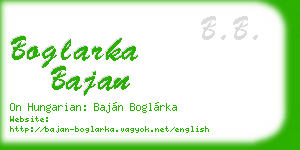 boglarka bajan business card
