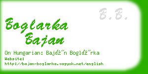 boglarka bajan business card